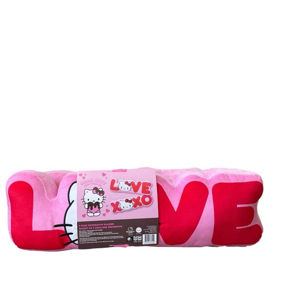 Hello Kitty & Friends 2 Pack Decorative Pillows “Love & XOXO” 8x24 New - Picture 5 of 16